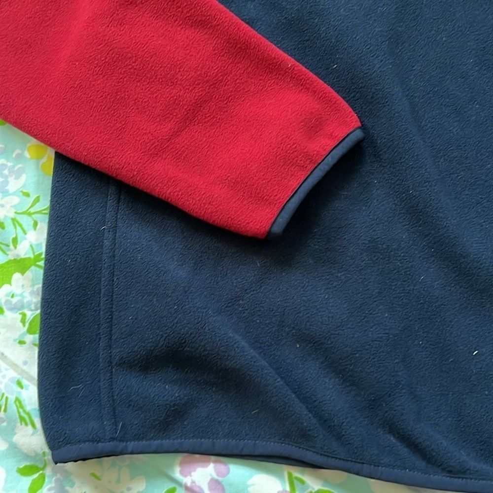 Lands End Colorblock 1/4 Snap Fleece - M - Picture 3 of 12
